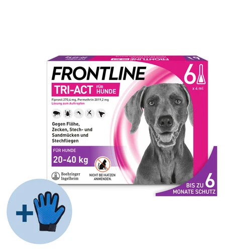 Frontline Tri-Act Gegen Zecken, Flöhe Und Fliegende Insekten Für Hunde 3 Frontline Tri-Act Gegen Zecken, Flöhe Und Fliegende Insekten Für Hunde
