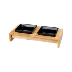 Trixie Napf-Set - Keramik/Holz -Bester Tierserien Laden trixie voer waterbak set keramiek hout 178702 0500 none