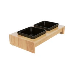 Trixie Napf-Set - Keramik/Holz -Bester Tierserien Laden trixie voer waterbak set keramiek hout 178705 0500 none