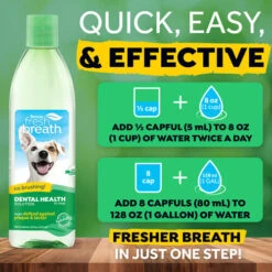 TropiClean - Fresh Breath Water Additive -Bester Tierserien Laden tropiclean fresh breath water additive 221157 0500 none